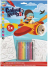 Moxy Рисуване по номера Самолет, A4, 5 листа, с включени пастели снимка 1