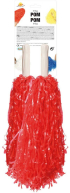 Помпони за мажоретки, 80 g, червени, 2 броя снимка 2