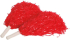Помпони за мажоретки, 80 g, червени, 2 броя снимка 3