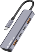 USB Хъб CANYON hub DS-18 5in1 USB-C Grey снимка 3