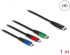 Кабел за зареждане Delock  3 в 1, USB-C - Lightning - Micro USB - USB Type-C, 1m снимка 2