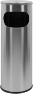 Office 1 Кош за отпадъци, с пепелник, 20.5 х 20.5 х 58 cm, инокс снимка 2