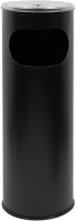 Office 1 Кош за отпадъци, с пепелник, 20.5 х 20.5 х 58 cm, Черен мат снимка 2