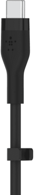 Силиконов кабел Belkin BOOST CHARGE™ USB-C към Lightning 1M, Черен снимка 2