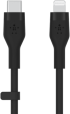 Силиконов кабел Belkin BOOST CHARGE™ USB-C към Lightning 1M, Черен снимка 3