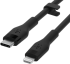 Силиконов кабел Belkin BOOST CHARGE™ USB-C към Lightning 1M, Черен снимка 5