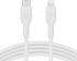 Силиконов кабел Belkin BOOST CHARGE™ USB-C към Lightning 1M, Бял снимка 1