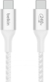 Кабел Belkin BOOST CHARGE™ USB-C към USB-C Cable Braided 240W 2M, Бял снимка 2