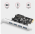 Мрежова LAN карта/адаптер PCI-E card 4ext xUSB3 port, 5Gbps, AXAGON PCEU-430RS снимка 2