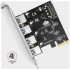 Мрежова LAN карта/адаптер PCI-E card 4ext xUSB3 port, 5Gbps, AXAGON PCEU-430RS снимка 3