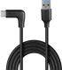 LINDY LNY-32014 : Кабел USB 3.2 Type-A към USB-C 90°, под ъгъл, десен, 1.5м снимка 2