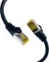 RJ45 Пач корда S-FTP, кат. 6A, LSZH, кат. 7 Raw cable, черна &mdash; 0.25 метра снимка 2