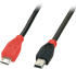 КАБЕЛ USB LINDY - mini USB-B to micro USB-B - 2,0 m - Black - PN 31719 снимка 1
