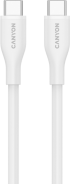 Кабел/адаптер CANYON cable CC60SC10 C-C 60W, 1 м, Бял снимка 2