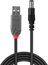 LINDY LNY-70268 :: Захранващ кабел USB Type A M към жак с 2.1 мм - 5.5 мм вътрешен-външен диаметър, 5V DC, 1.5 м снимка 1