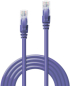 Инсталационен LAN кабел  LINDY LNY-48121 :: UTP patch кабел, Cat. 6, меден, лилав, 0.5 м снимка 1