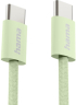 HAMA Кабел за зареждане Fabric, USB-C - USB-C, 1 m, Nylon, зелен снимка 2