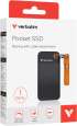 SSD външен Verbatim Pocket SSD USB 3.2 Gen 2 1TB Black-Orange снимка 2