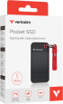SSD външен Verbatim Pocket SSD USB 3.2 Gen 2 1TB Black-Red снимка 5