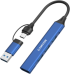 USB Хъб CANYON hub DS-02 4in1 USB-A-C Blue снимка 2