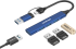 USB Хъб CANYON hub DS-02 4in1 USB-A-C Blue снимка 4