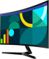 Монитор Samsung LS27D366 27" VA LED, 1920x1080, 250cd-m2, HDMI 1.4, Black снимка 2