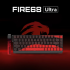 Клавиатура Геймърска Professional Gaming Mechanical Keyboard FIRE 68 ULTRA - 8K - Черна/Червена снимка 2