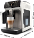Кафемашина PHILIPS EP4443-70 Coffee machine 12 напитки, LatteGo бяла снимка 5