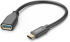 HAMA Адаптер OTG  USB-C мъжко - USB-A женско, 0.15m, черен снимка 1