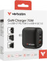Принадлежност за смартфон Verbatim Mini GaN Charger 70W 3 Port US plug with EU and UK adaptors снимка 1