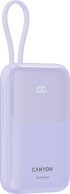 Външна батерия CANYON power bank OnPower 101 built-in cable 10000 mAh PD22.5W Purple снимка 3