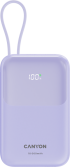 Външна батерия CANYON power bank OnPower 101 built-in cable 10000 mAh PD22.5W Purple снимка 1