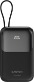 Външна батерия CANYON power bank OnPower 101 built-in cable 10000 mAh PD22.5W Black снимка 1