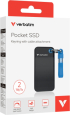 SSD външен Verbatim Pocket SSD USB 3.2 Gen 2 2TB Black-Blue снимка 3
