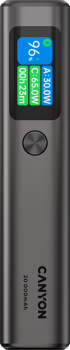 Принадлежност за смартфон CANYON power bank OnPower 230 TFT 20000 mAh PD130W Dark Grey снимка 1