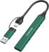 USB Хъб CANYON hub DS-02 4in1 USB-A-C Green снимка 2