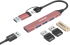 USB Хъб CANYON CNS-TDS02P, 4in1, USB-A-C, Розов снимка 4