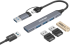 USB Хъб CANYON hub DS-02 4in1 USB-A-C Grey снимка 4