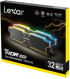 LEXAR 32GB Kit (2x16GB) THOR DDR5 6000 CL38 1.3V памет с радиатор и RGB осветление снимка 2