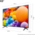 Телевизор LG 43UT73003LA, 43" 4K UltraHD TV 4K (3840 x 2160), DVB-T2-C-S2, webOS 24 Smart TV, ThinQ AI, Alpha 5 AI 4K Gen7 снимка 8