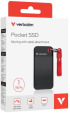 Външен SSD твърд диск Verbatim Pocket, 1 TB, джобен, USB 3.2, черно-червен снимка 3
