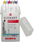 Zebra Маркер Clickart, автоматичен, 12 цвята снимка 2