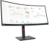 Монитор LENOVO ThinkVision T34w-30 - 34" WQHD 3440x1440, VA дисплей, антирефлексно покритие 21:9, 1500 R, 4 ms., 60 Hz, Черен снимка 2
