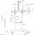 Стойка за монитор Neomounts Mobile Flat Screen Floor Stand (height: 128-160 cm) снимка 14