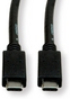 Кабел/адаптер Roline Cable USB3.2 C-C, M/M, 0.5m, 100W PD (11.44.9052) снимка 3