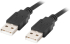 Кабел/адаптер Lanberg USB-A M-M 2.0 cable 1.8m black снимка 1