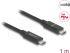 Delock Кабел E-Marker USB-C, 80 Gbps, 16K 60 Hz, PD 3.1 240 W, 1 m, черен снимка 2