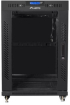 Шкаф за техника - Rack Lanberg rack cabinet 19" free-standing 15U-800x1000 (flat pack) with glass door lcd black v2 снимка 3