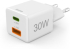 Принадлежност за смартфон HAMA Бързо мини Gan зарядно, 30 W, 1x USB-C, 1x USB-A, PD, бял снимка 1