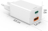 Принадлежност за смартфон HAMA Бързо мини зарядно, 45 W, 1x USB-C - 1x USB-A, PD, бяло снимка 3